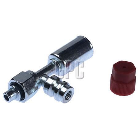 OEX Steel Fitting # 6 FOR - Beadlock #6 Straight With R134a Port