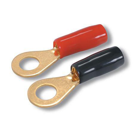 Aerpro Ring Terminal 8Ga Black And Red 12pk AP702