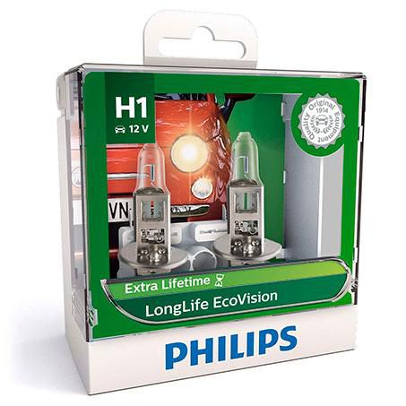 Philips H1 Globe 12v 55w Longlife Ecovision - Box of 2 12258LLECOS2