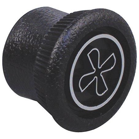 OEX Fan Switch Knob - Black Rubber With Fan Symbol