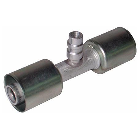 Atco Aluminium Fitting # 12 Splicer Beadlock #12 Straight With R134a Port BLX6104-3