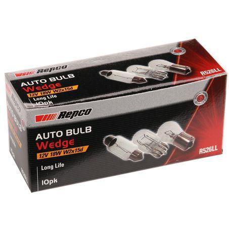 Repco W16W Wedge Globe 12V 18W W2x15d R526LL