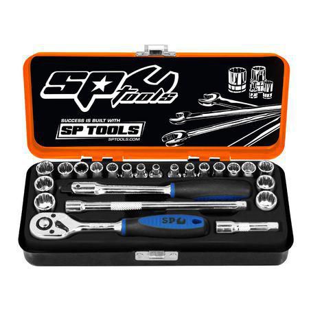 SP Tools Socket Set 23pc 1/4 Dr 6pt Metric/SAE