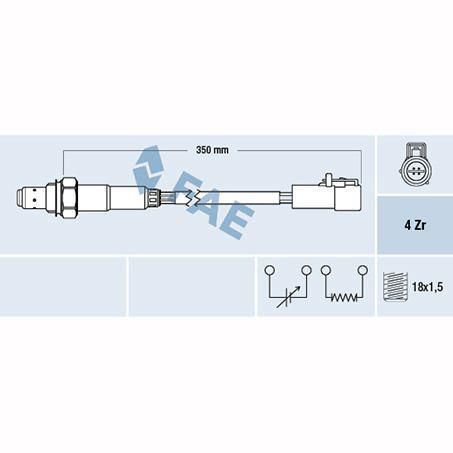 FUELMISER OXYGEN SENSOR DIRECT FIT 4 WIRE 300MM CABLE