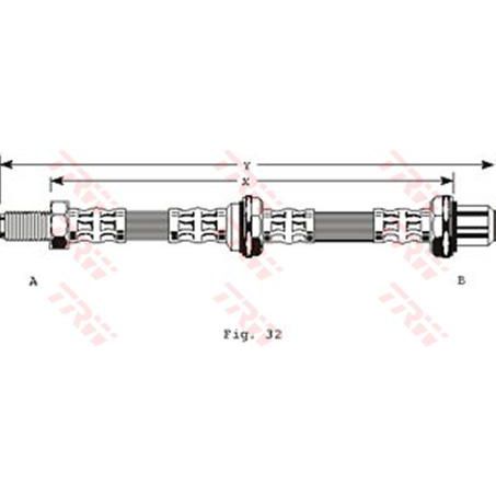 TRW BRAKE HOSE FRONT