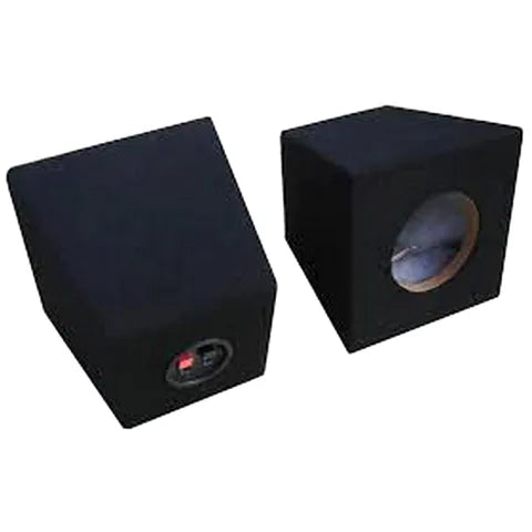 Pair of 4" Sealed Speaker Enclosures | Black Carpet, Compact Design