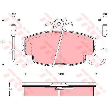 TRW Brake Pad Set Inc. Wear Sensor (DB270)