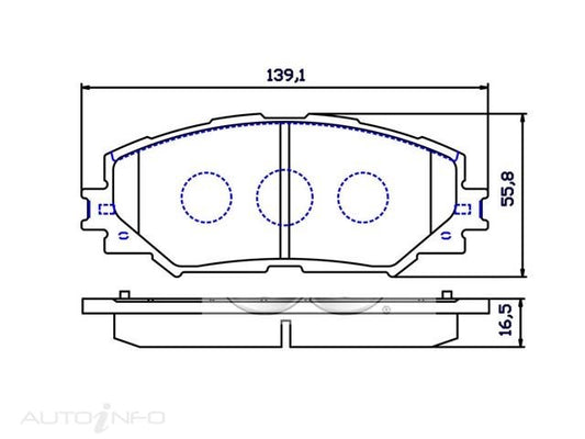 OE+ CEREMIC FRONT BRAKE PADS SUITS TOYOTA WISH COROLLA RAV4 - DB1802CP
