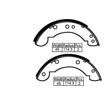 BORG & BECK BRAKE SHOE REAR - FORD TRANSIT 70-78     228 x 45mm