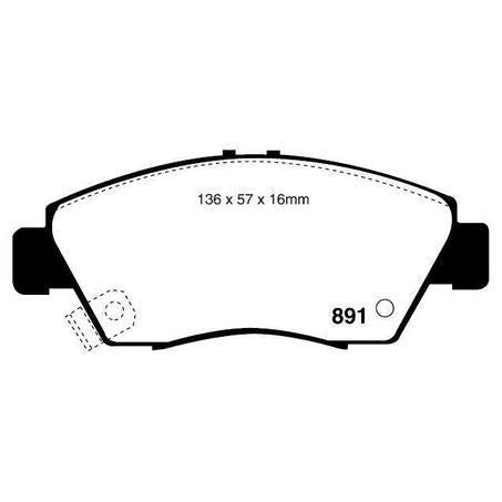 RDA PHANTOM CERAMIC BRAKE PAD SET HONDA RDC1286