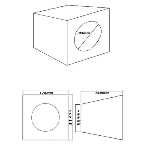 Pair of 4" Sealed Speaker Enclosures | Black Carpet, Compact Design