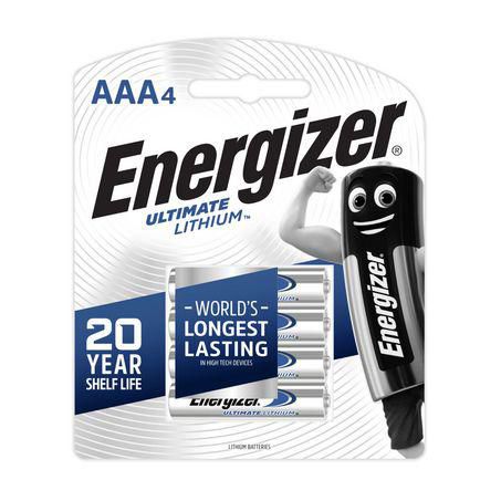 ENERGIZER PRODUCTS Energizer AAA Battery Ultimate Lithium 4Pk E000027200