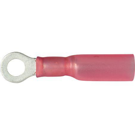 OEX Crimp Terminal Ring Red ID 4.3mm Heat Shrinkable 50 Pce
