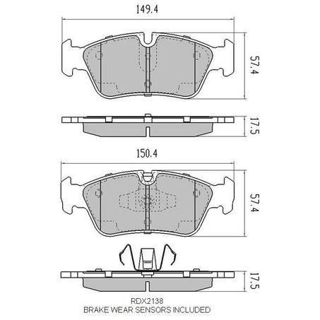 RDA PHANTOM CERAMIC BRAKE PAD SET BMW RDC2138