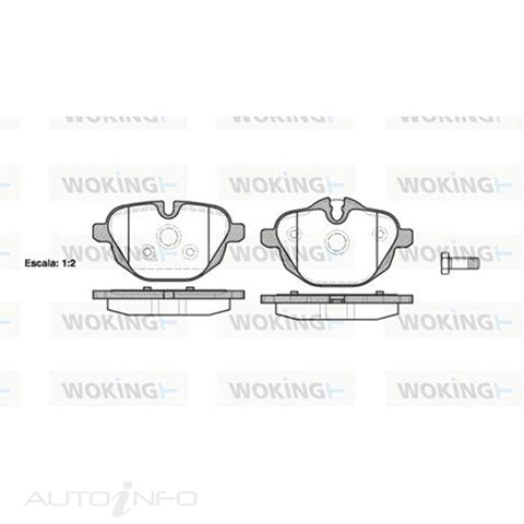 WOKING DISC PAD SET REAR BMW 10> 5 SERIES X3 - P15213.00