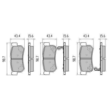 RDA GP MAX LOW METALLIC BRAKE PAD SET SSANGYONG RDB2114