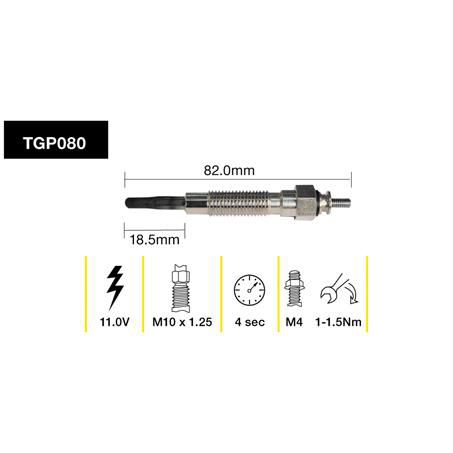 Tridon Glow Plug 11.0V TGP080