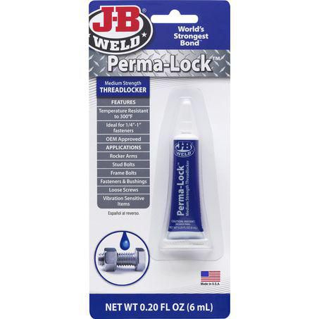 JB Weld Perma-Lock Blue Medium Strength Threadlocker 6ml 24206