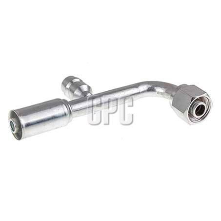 OEX Steel Fitting # 8 FOR - Reduced Beadlock #8 90 With R134a Port