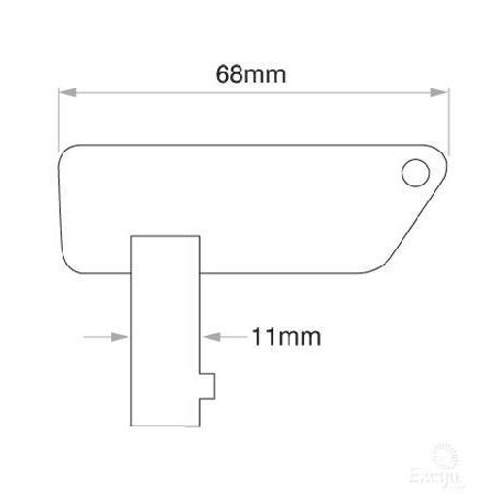 OEX Battery Master / Isolation Switch Replacement Key