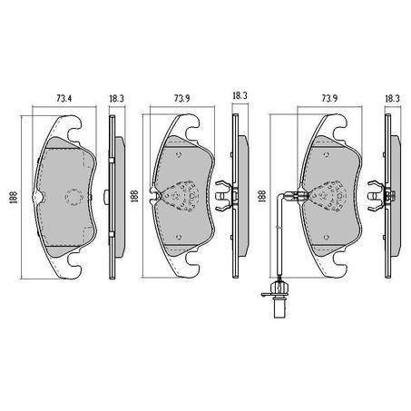 RDA GP MAX LOW METALLIC BRAKE PAD SET AUDI RDB2242
