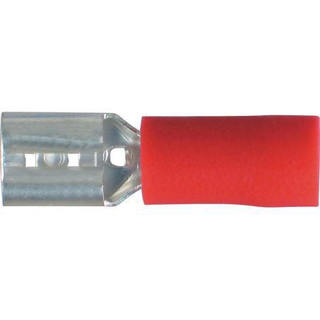 OEX Crimp Terminal Female Blade Red Terminal Entry 5 X 0.8mm Vinyl 100Pk