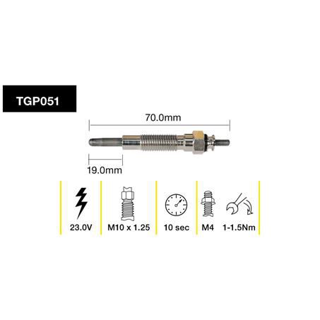 TRIDON GLOW PLUG 23.0V TGP051