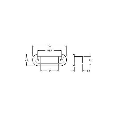Hella Interior Light LED 9 to 33V Surface Mount 95968080