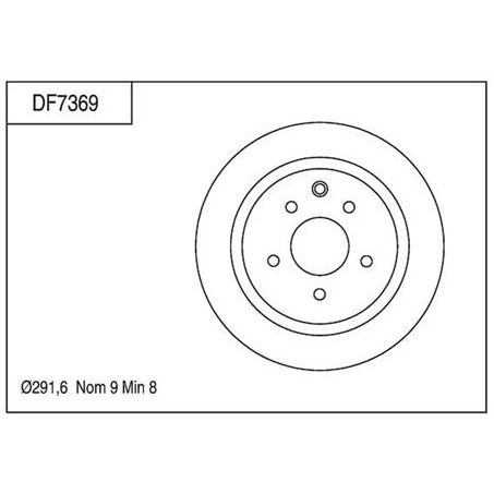 TRW Disc Brake Rotor 291.4mm x 8 Min