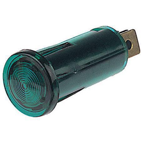 Hella 12V Pilot Light Incandescent Green Blade Terminals 2709