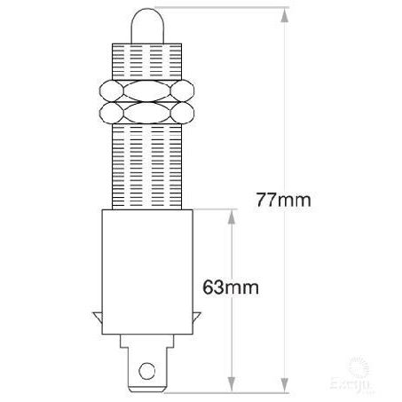OEX Stop Lamp Switch On - Mom Off - SPST