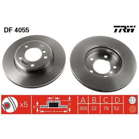 TRW Disc Brake Rotor 300mm x 20.4 Min