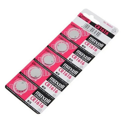 Maxell Lithium CR1616 3V Coin Cell Battery â€“ 5 Pack