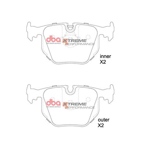 XP REAR DISC BRAKE PADS - BMW 3 SERIES E46 , X3,X5