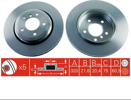 TRW Disc Brake Rotor 320mm x 20.4 Min