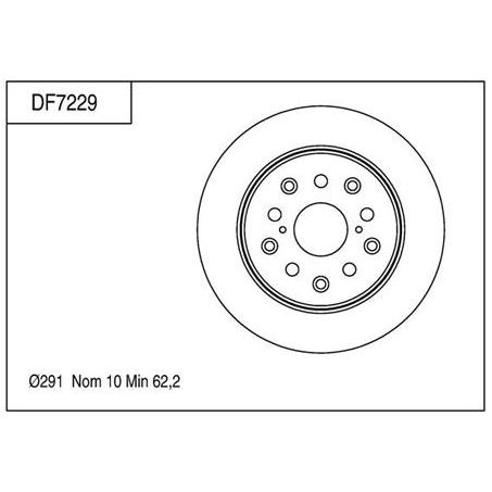 TRW Disc Brake Rotor 291mm x 8.5 Min