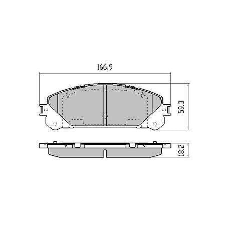 RDA PHANTOM CERAMIC BRAKE PAD SET LEXUS TOYOTA RDC2041