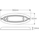 LED Autolamps Small Oval Interior/Exterior Lamp 16606WM