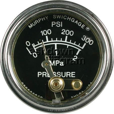 Murphy Pressure Gauge Mechanical (0 - 300 psi) 090520P300
