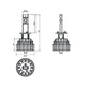 LED Autolamps 9/32V H1 Globe LED Headlight Kit Single Beam Twin Blister H1-5000LM