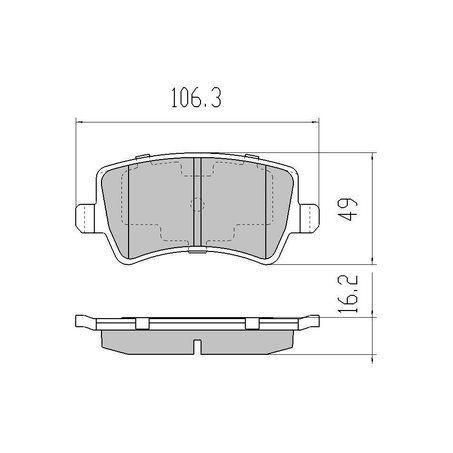 RDA BRAKES RDA GP Max General Purpose Low Metallic Brake Pad Set RDB2199