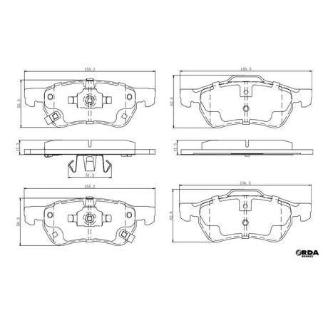 RDA BRAKES RDA GP Max General Purpose Low Metallic Brake Pad Set RDB2444