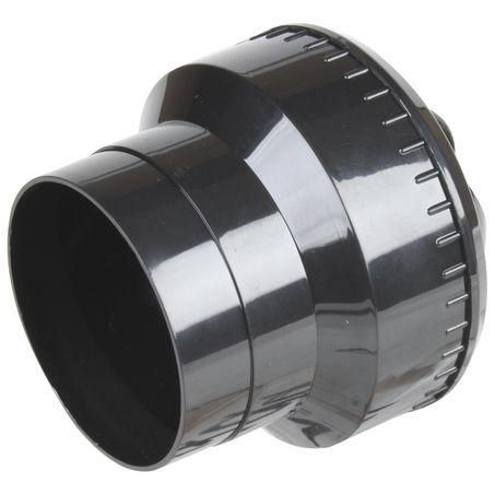 OEX Louvre Round Black Plastic LVX014