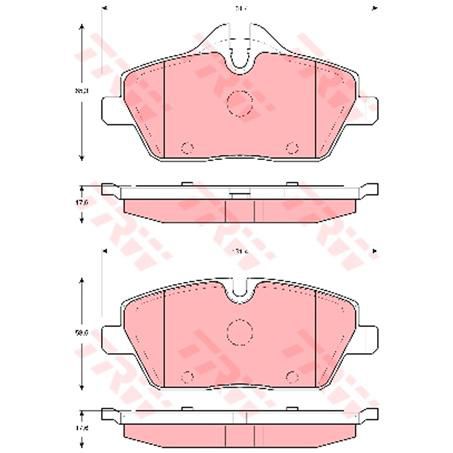 TRW Brake Pad Set (DB1782)
