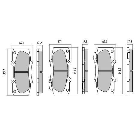 RDA PHANTOM CERAMIC BRAKE PAD SET TOYOTA HILUX GGN15R KUN26R RDC2171
