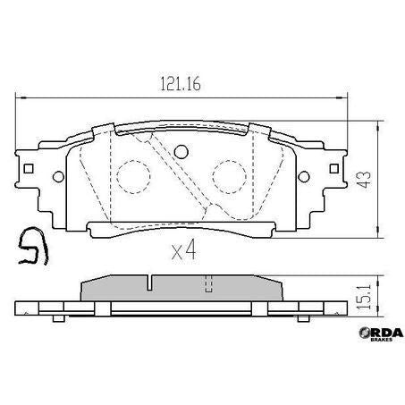 RDA Brakes Extreme Heavy Duty Brake Pad Set RDX2414SM