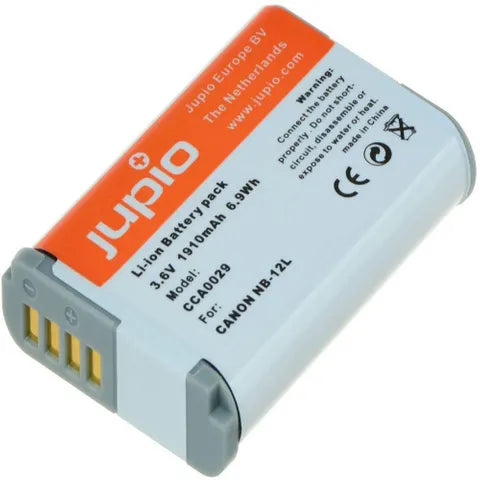 Jupio Canon NB-12L 3.6V 1910mAh Camera Battery â€“ High-Capacity Replacement