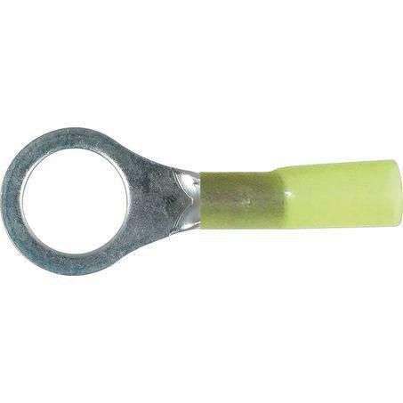 OEX Crimp Terminal Ring Yellow ID 9.5mm Heat Shrinkable 50 Pce