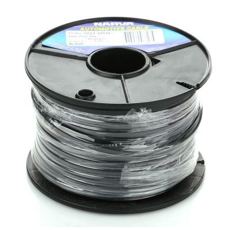 Narva 3mm Twin Core AutoCable Red/Black With Black Sheath (per meter)