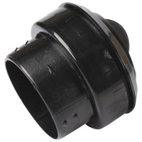 OEX Louvre Round Black Plastic With Chrome Edge